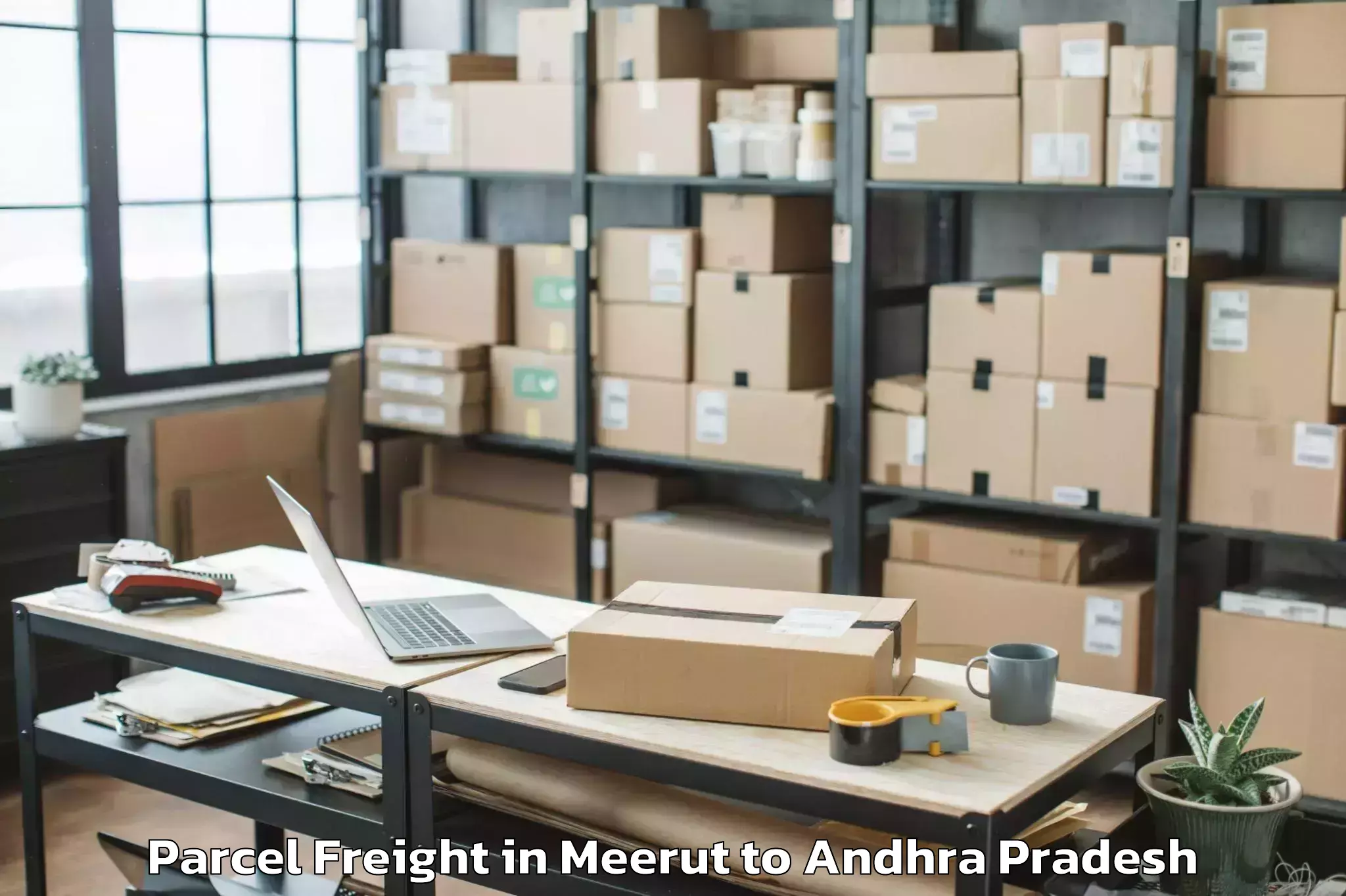 Leading Meerut to Pulicherla Parcel Freight Provider